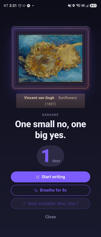 D.off lock screen with a framed painting