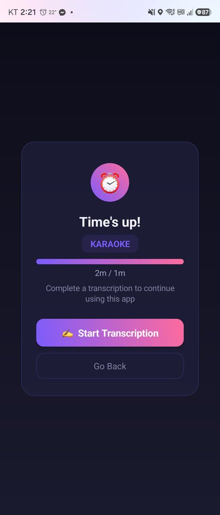 Time's up screen
